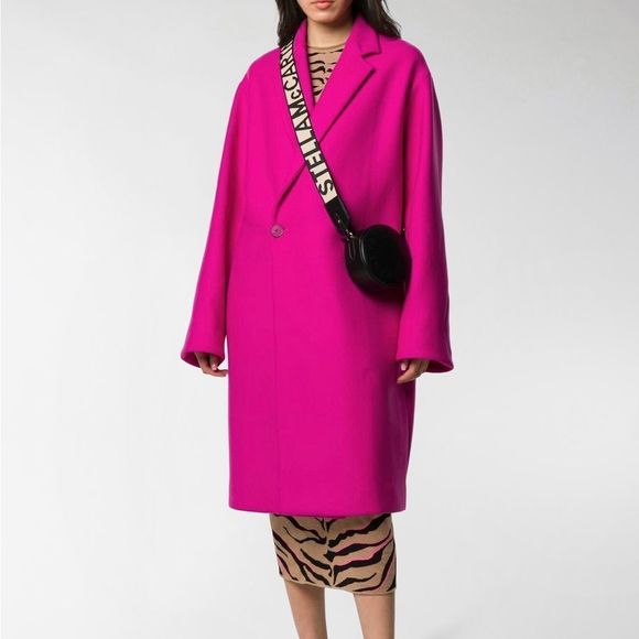 STELLA McCARTNEY Double Breasted Mid-Length Coat. Fuchsia. Size 42 IT - Picture 10 of 10